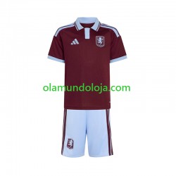 Camisola Aston Villa Criança Equipamento Primeiro 2026-2027 Manga Curta